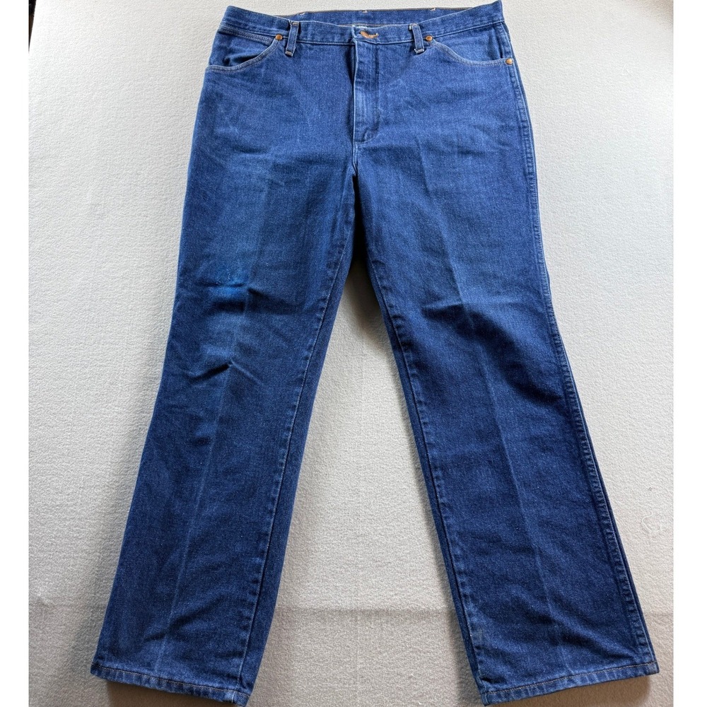 Wrangler Jeans Mens 38x30 Blue Cowboy Cut 100% Cotton Workwear